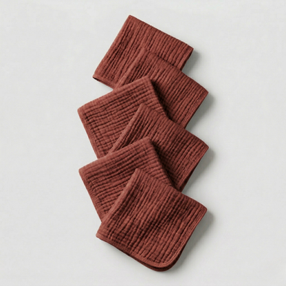 Muslin Cotton Face Towels (6 Pcs)