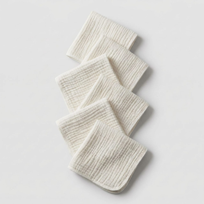 Muslin Cotton Face Towels (6 Pcs)