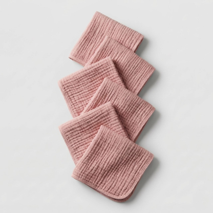 Muslin Cotton Face Towels (6 Pcs)