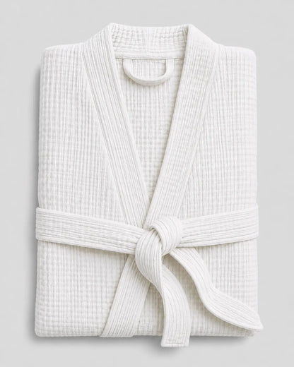 The Four-Seasons Bathrobe - 100% Muslin Cotton