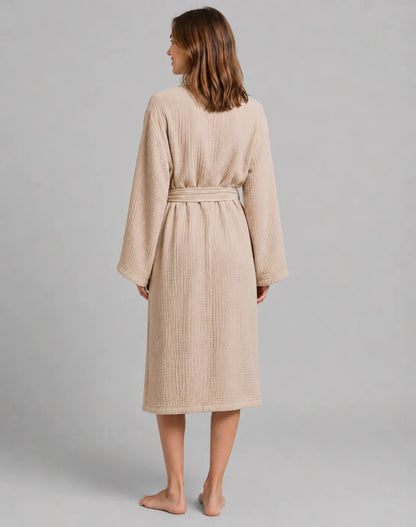 The Four-Seasons Bathrobe - 100% Muslin Cotton