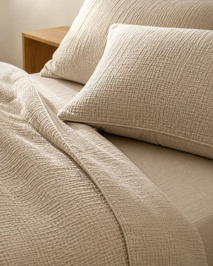 Muslin Cotton Bed Set - 100% Pure Muslin Cotton (4-Pc)