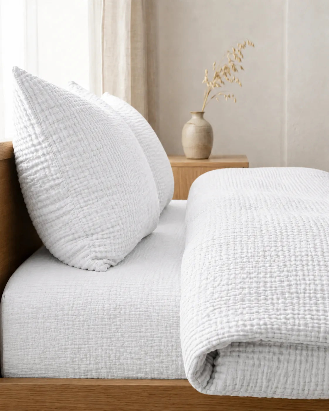 Muslin Cotton Bed Set - 100% Pure Muslin Cotton (2-Pc)