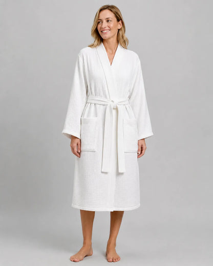 The All-Season Bathrobe - 100% Muslin Cotton