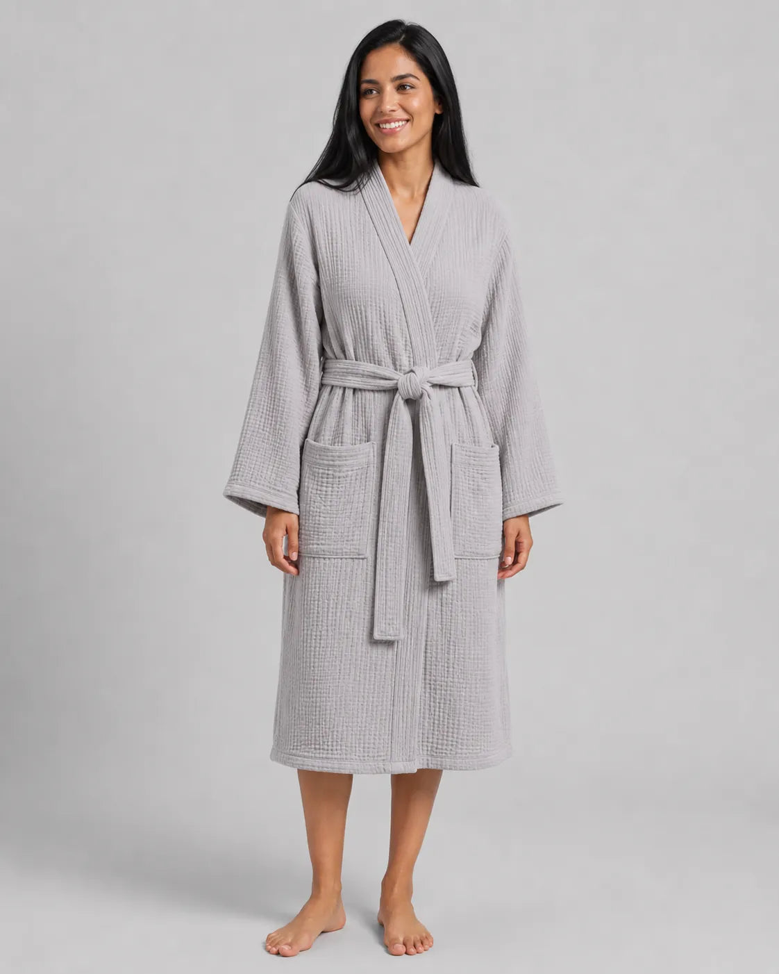The All-Season Bathrobe - 100% Muslin Cotton