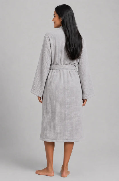 The All-Season Bathrobe - 100% Muslin Cotton
