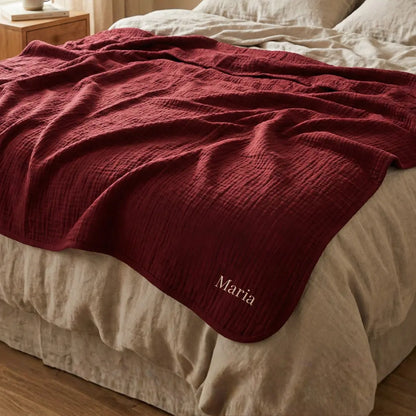 The Monogrammed Blanket - 100% Muslin Cotton